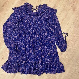 Free People Women's These Dreams Floral Ruffled Mini Dress
